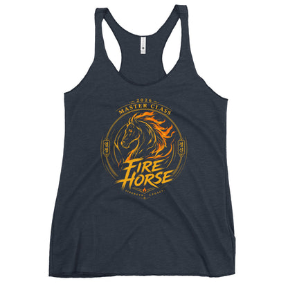 Performance | Thin Racerback Tank Top | Fire Horse Masters | Crest Logo