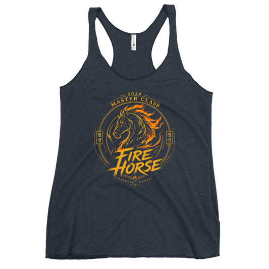 Performance | Thin Racerback Tank Top | Fire Horse Masters | Crest Logo
