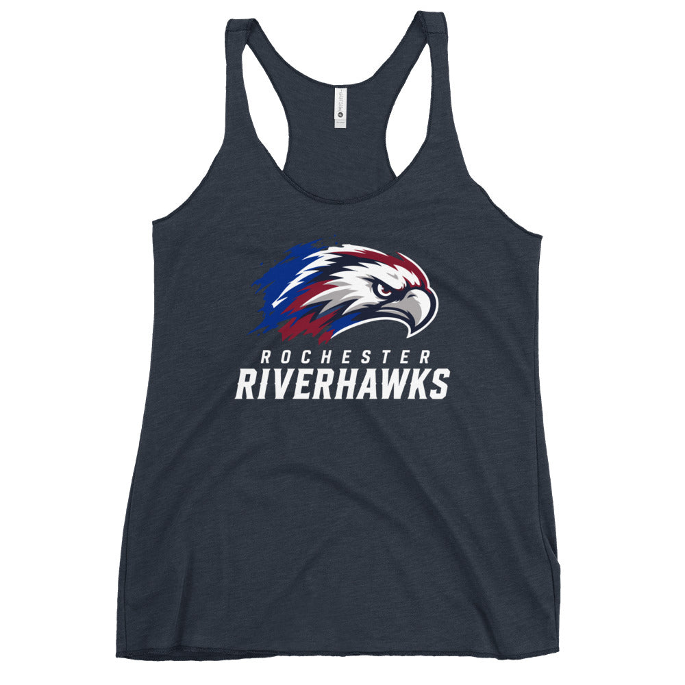 Performance | Thin Racerback Tank Top | Rochester Riverhawks | Emblem Logo