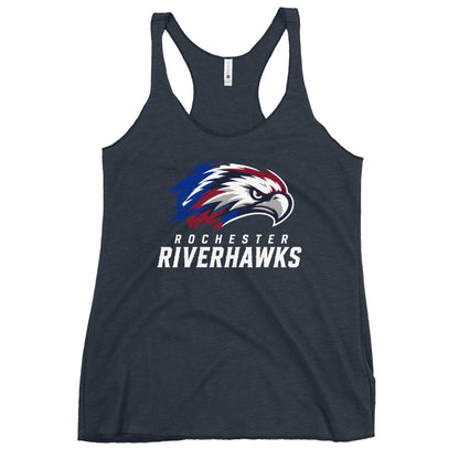 Performance | Thin Racerback Tank Top | Rochester Riverhawks | Emblem Logo