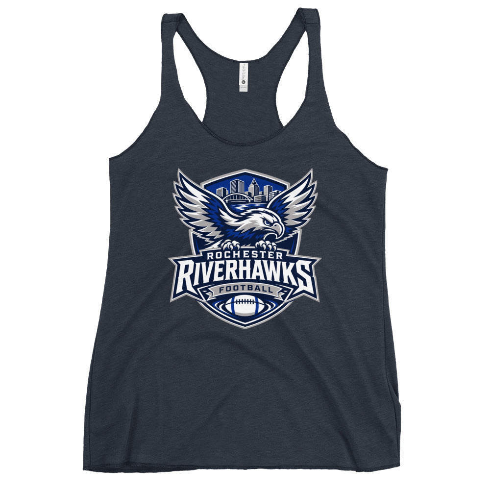 Performance | Thin Racerback Tank Top | Rochester Riverhawks | Shield Logo