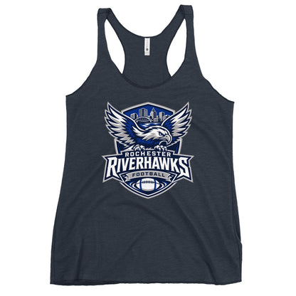 Performance | Thin Racerback Tank Top | Rochester Riverhawks | Shield Logo