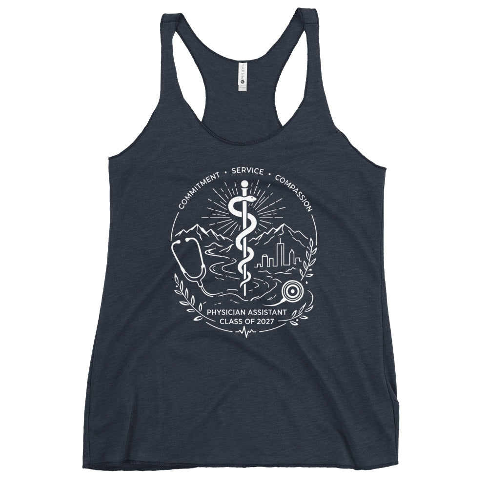 Performance | Thin Racerback Tank Top | Trine PA program | Crest Logo