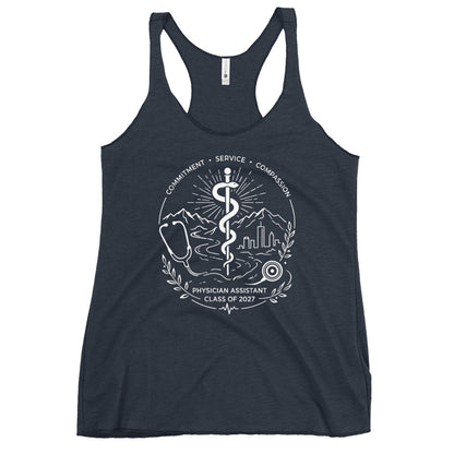 Performance | Thin Racerback Tank Top | Trine PA program | Crest Logo