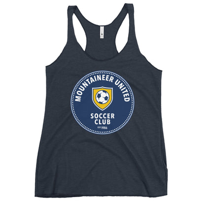 Performance | Thin Racerback Tank Top | Mountaineer United Soccer Club | Badge Logo
