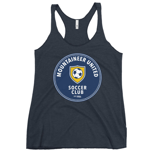 Performance | Thin Racerback Tank Top | Mountaineer United Soccer Club | Badge Logo