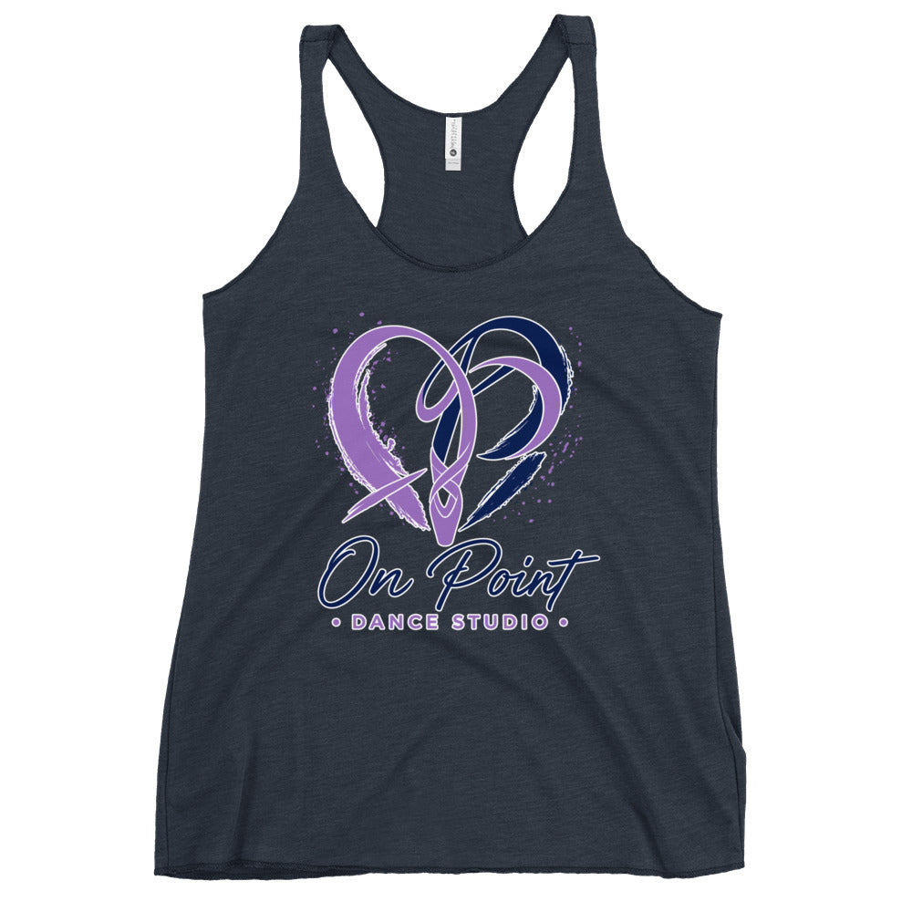 Performance | Thin Racerback Tank Top | On Point Dance Studio | Crest Logo