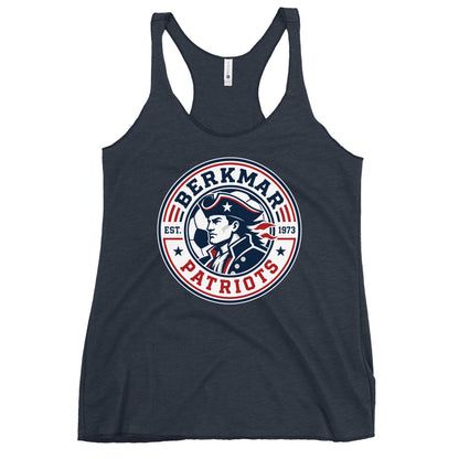 Performance | Thin Racerback Tank Top | Berkmar High School Soccer | Badge Logo