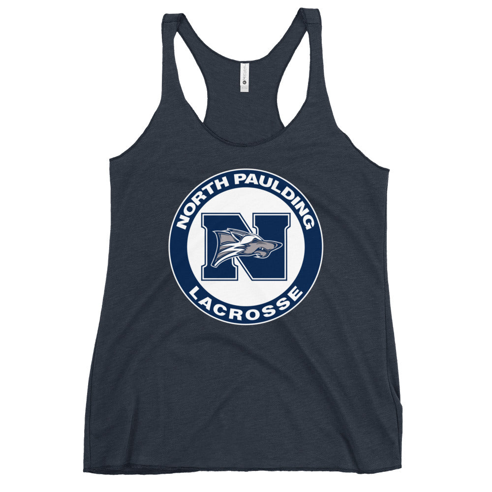 Performance | Thin Racerback Tank Top | North Paulding Lacrosse | Badge Logo