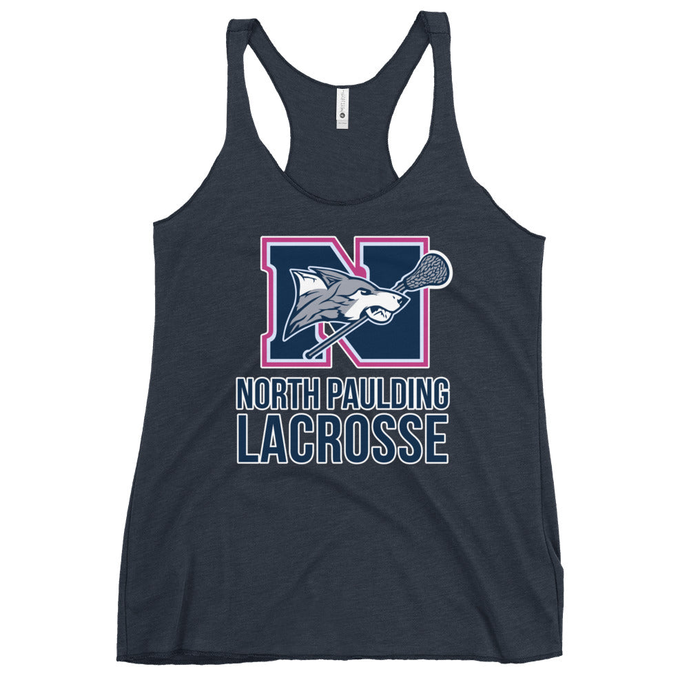 Performance | Thin Racerback Tank Top | North Paulding Lacrosse | Vanguard Logo