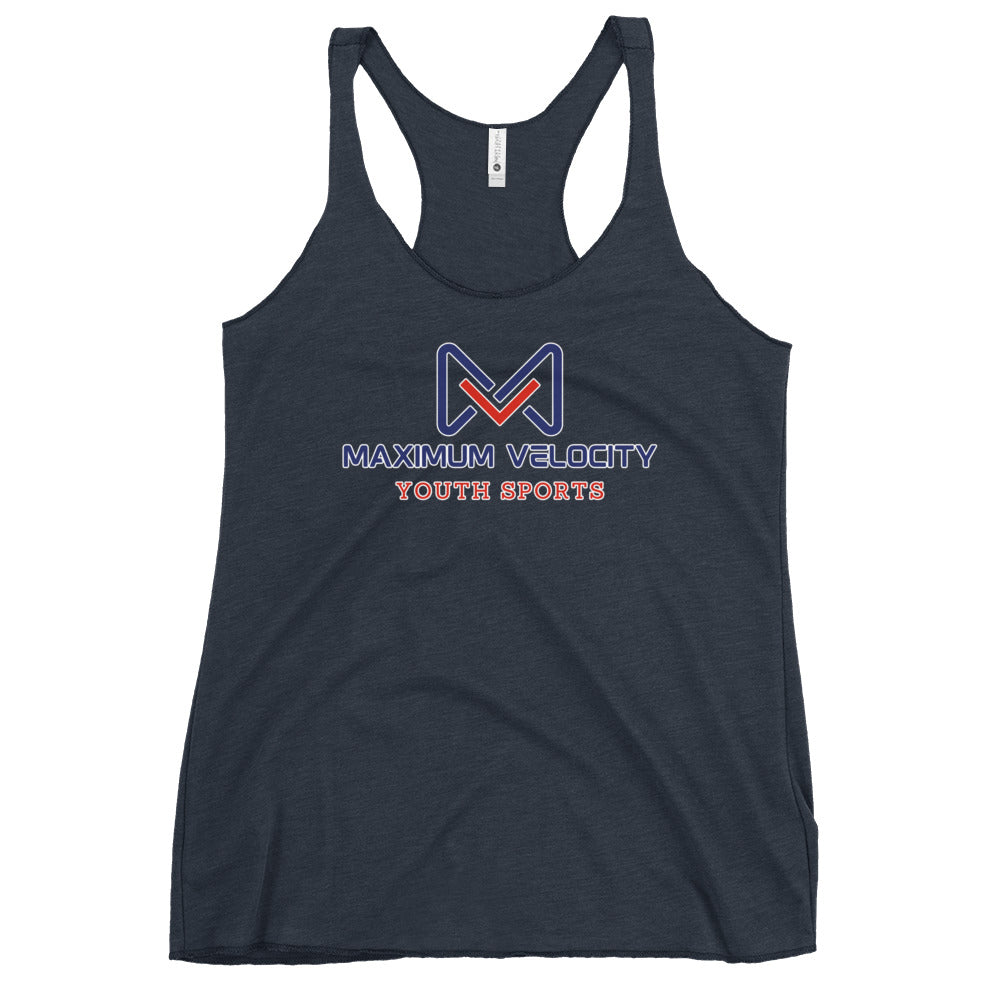 Performance | Thin Racerback Tank Top | Maximum Velocity Youth Sports | Emblem Logo