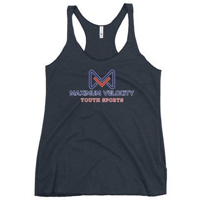 Performance | Thin Racerback Tank Top | Maximum Velocity Youth Sports | Emblem Logo
