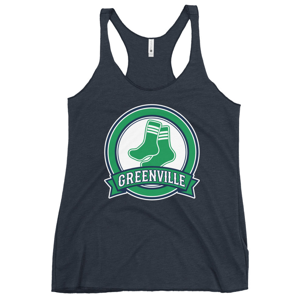 Performance | Thin Racerback Tank Top | Greenville Sox | Badge Logo