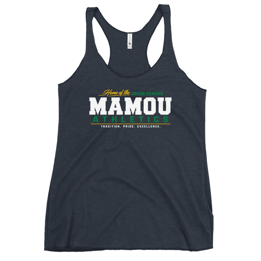 Performance | Thin Racerback Tank Top | Mamou High School | Modern Script Logo