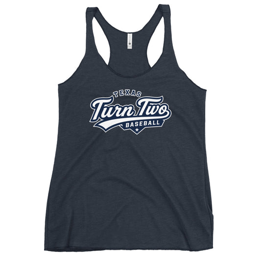 Performance | Thin Racerback Tank Top | Texas Turn Two Baseball | Athletics Logo