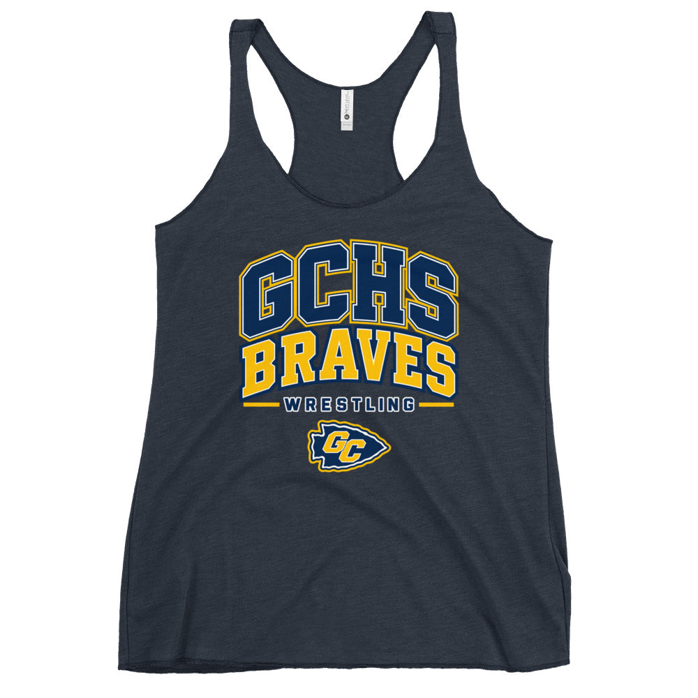 Performance | Thin Racerback Tank Top | Grant County High School Wrestling | Vanguard Logo