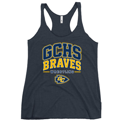Performance | Thin Racerback Tank Top | Grant County High School Wrestling | Vanguard Logo