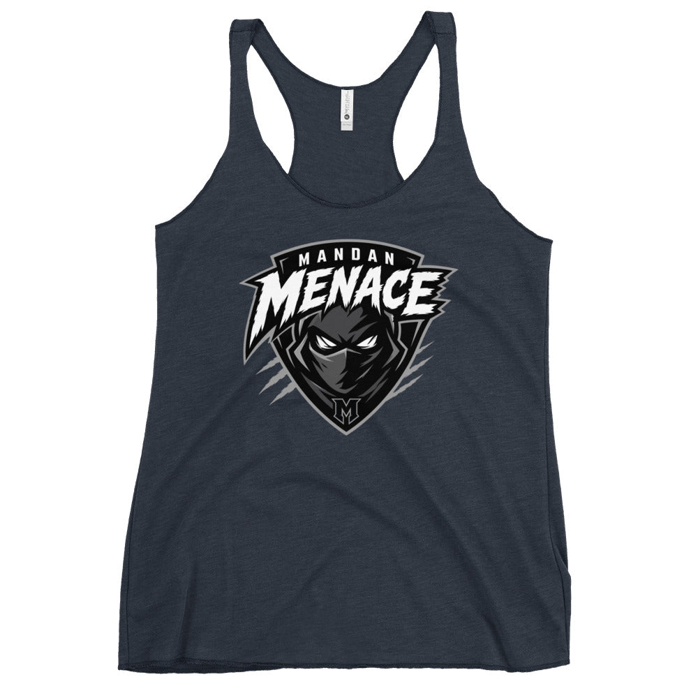 Performance | Thin Racerback Tank Top | Mandan Menace | Shield Logo