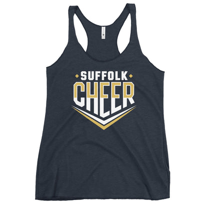 Performance | Thin Racerback Tank Top | Suffolk University Cheerleading | Emblem Logo