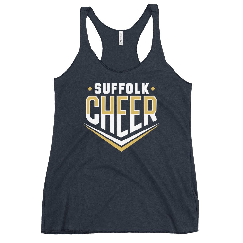 Performance | Thin Racerback Tank Top | Suffolk University Cheerleading | Emblem Logo