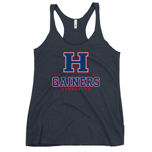 Performance | Thin Racerback Tank Top | HCC Gymnastics | Gainers Emblem Logo