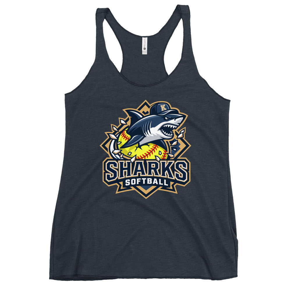 Performance | Thin Racerback Tank Top | Sharks Diamond Sports | Crest Logo