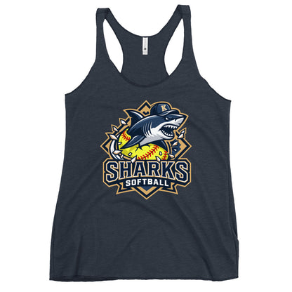 Performance | Thin Racerback Tank Top | Sharks Diamond Sports | Crest Logo