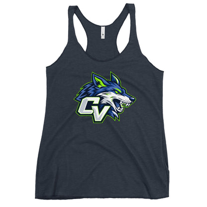 Performance | Thin Racerback Tank Top | Cumberland Valley Coyotes Football | Crest Logo