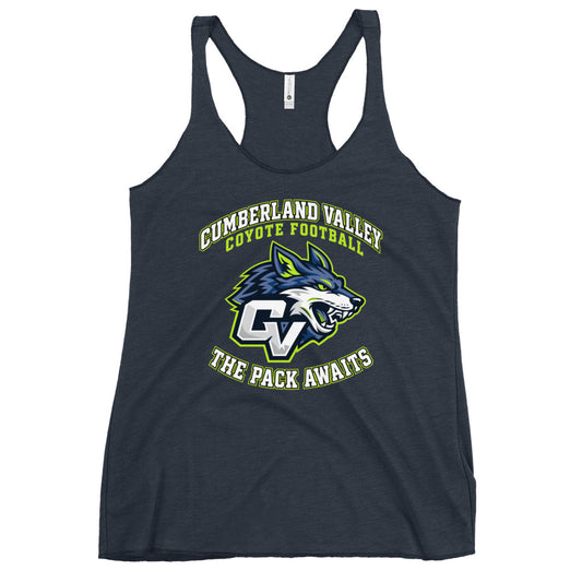 Performance | Thin Racerback Tank Top | Cumberland Valley Coyotes Football | Emblem Logo