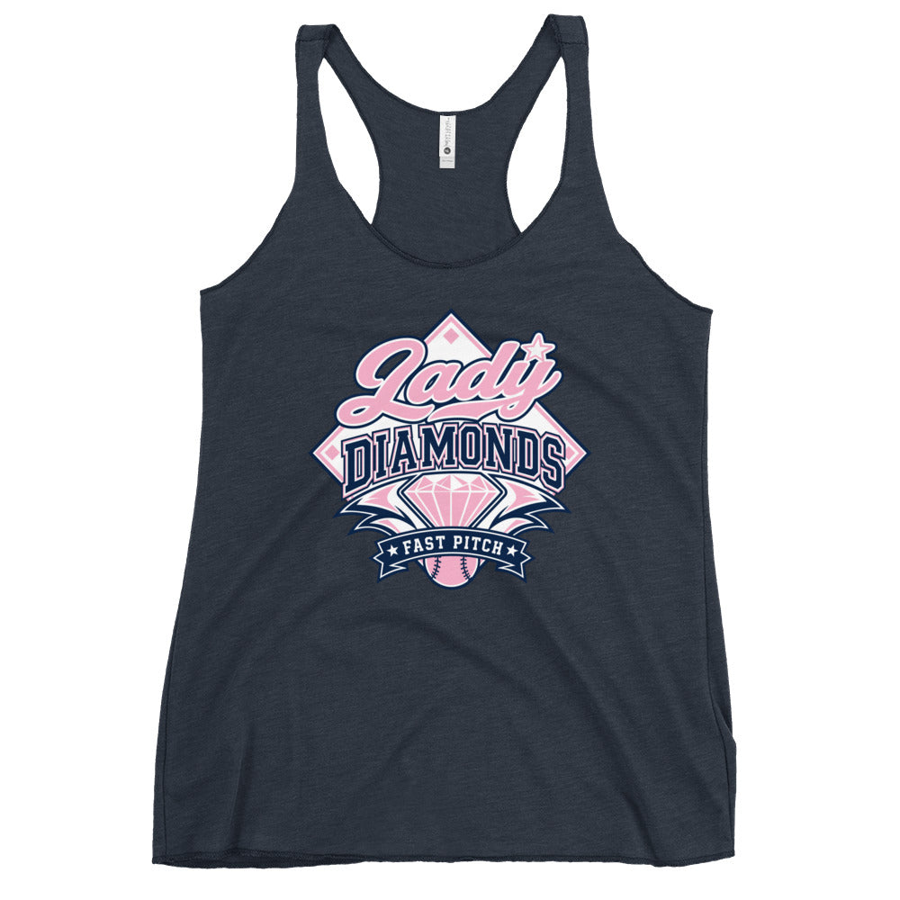 Performance | Thin Racerback Tank Top | Lady Diamonds | Emblem Logo