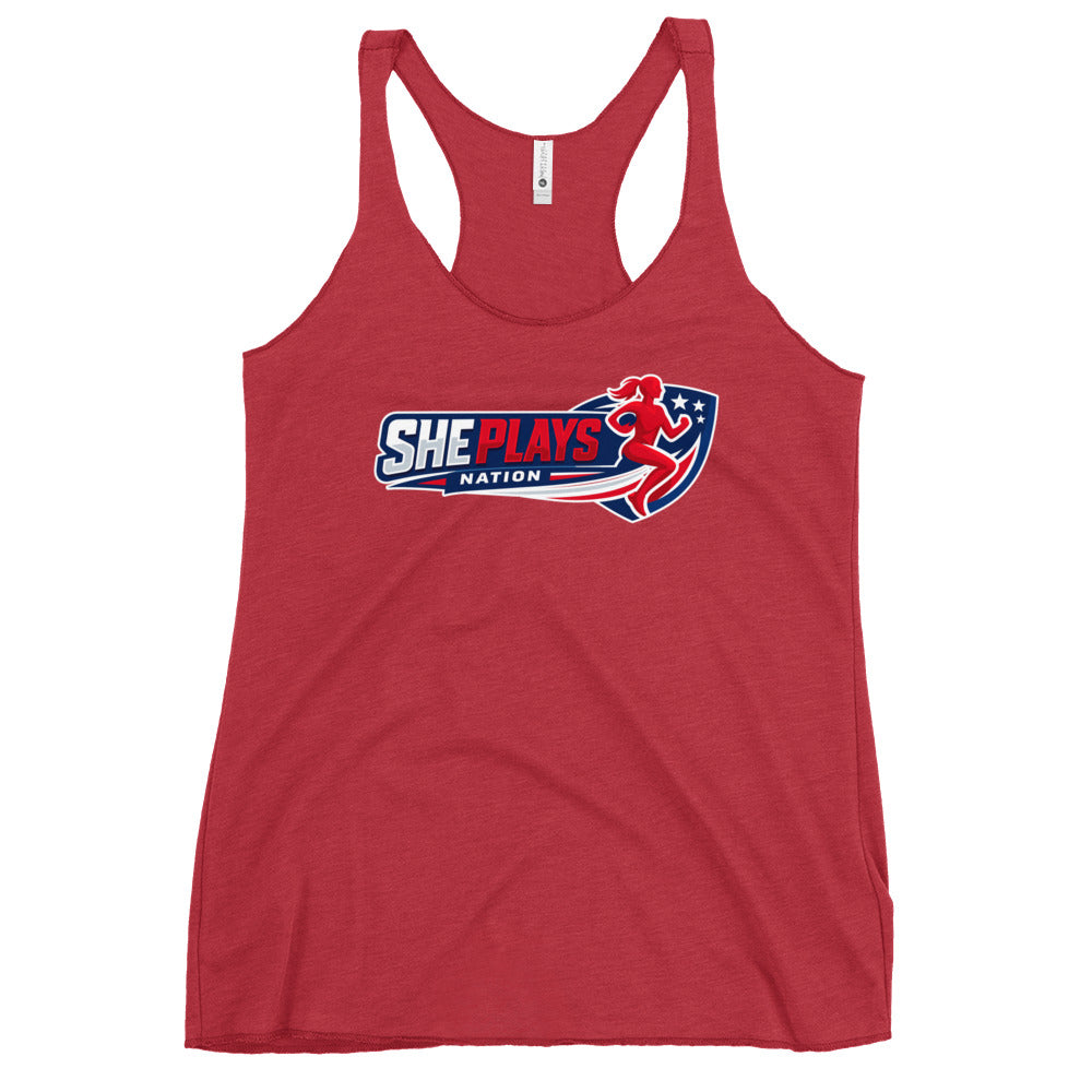 Performance | Thin Racerback Tank Top | She Plays Nation | Crest Logo