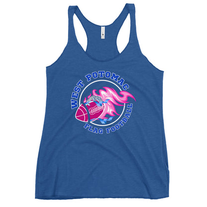 Performance | Thin Racerback Tank Top | West Potomac Flag Football | Crest Logo