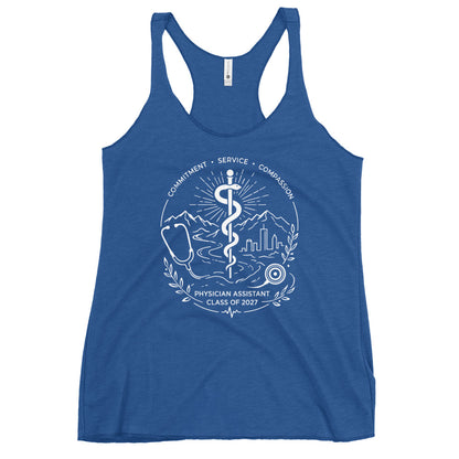 Performance | Thin Racerback Tank Top | Trine PA program | Crest Logo