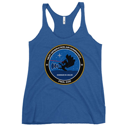 Performance | Thin Racerback Tank Top | Next Generation Air Dominance | Badge Logo