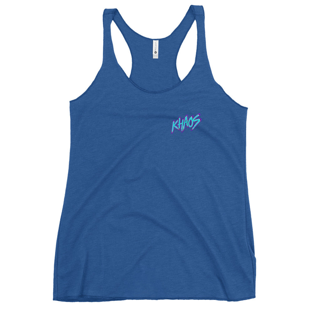 Performance | Thin Racerback Tank Top | Khaos Softball | Script Logo
