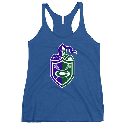 Performance | Thin Racerback Tank Top | Central West Girls Lacrosse | Crest Logo