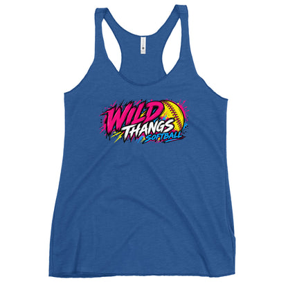 Performance | Thin Racerback Tank Top | Wild Thangs | Ironclad Fastpitch Logo