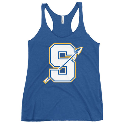 Performance | Thin Racerback Tank Top | Senatobia Warriors Baseball | Crest Logo