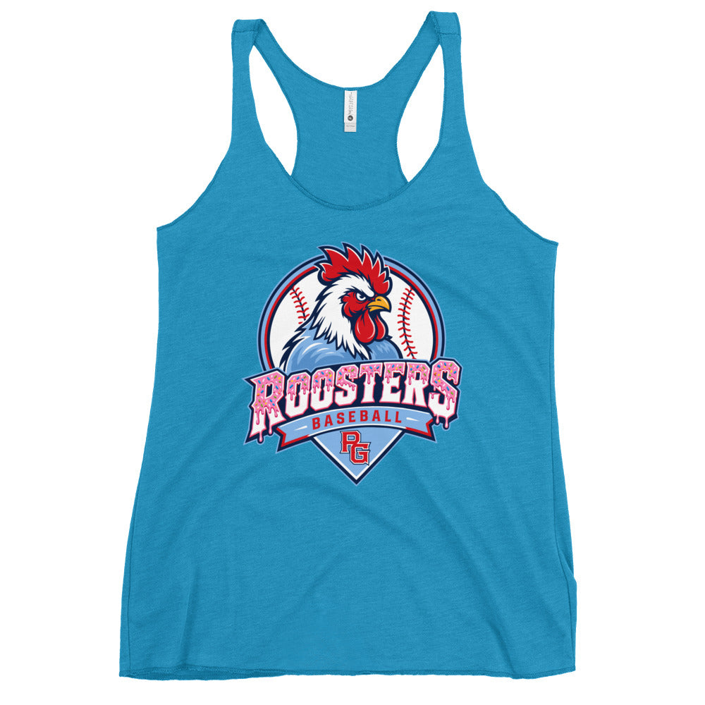 Performance | Thin Racerback Tank Top | Rooster Nation | Emblem Logo