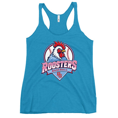 Performance | Thin Racerback Tank Top | Rooster Nation | Emblem Logo