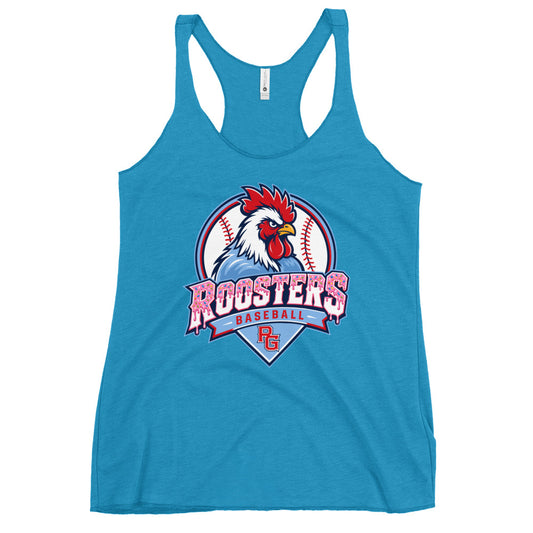 Performance | Thin Racerback Tank Top | Rooster Nation | Emblem Logo
