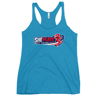 Performance | Thin Racerback Tank Top | She Plays Nation | Crest Logo