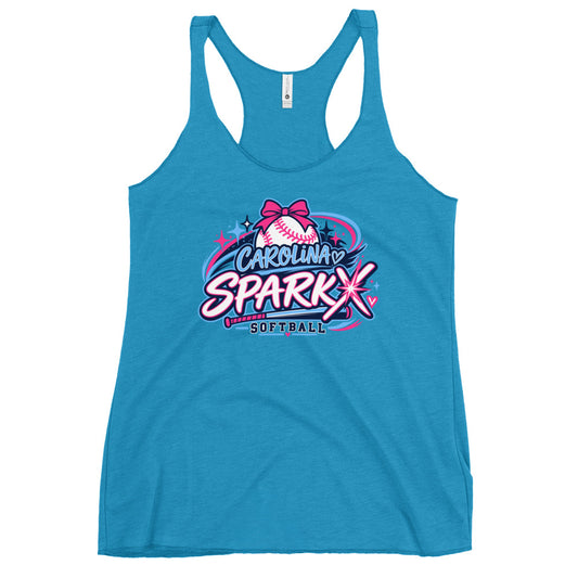 Performance | Thin Racerback Tank Top | Carolina Sparkx | Crest Logo