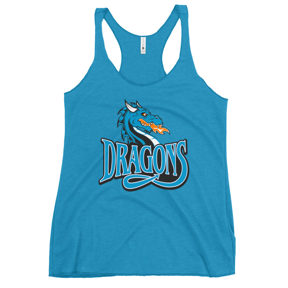 Performance | Thin Racerback Tank Top | International Studies Middle School Volleyball | Emblem Logo