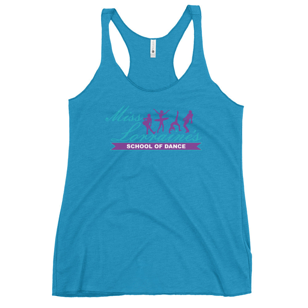 Performance | Thin Racerback Tank Top | Miss Lorraine’s School of Dance | Crest Logo