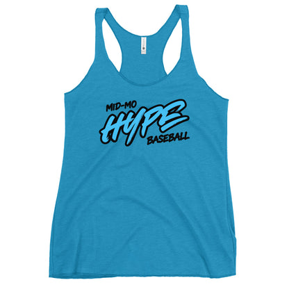 Performance | Thin Racerback Tank Top | Hype Baseball Club | Modern Script Logo