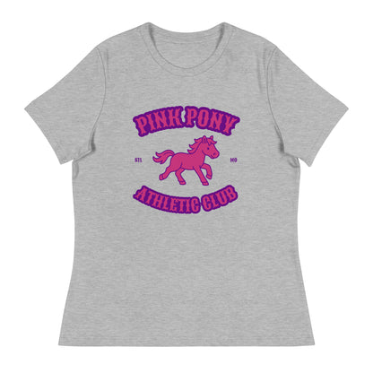 Performance | Women's Relaxed T Shirt | Pink Pony Athletic Club | Crest Logo