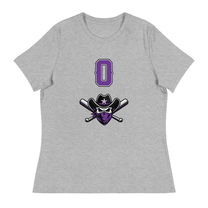 Performance | Women's Relaxed T Shirt | Carolina Outlaws Baseball | Purple Renegades Logo