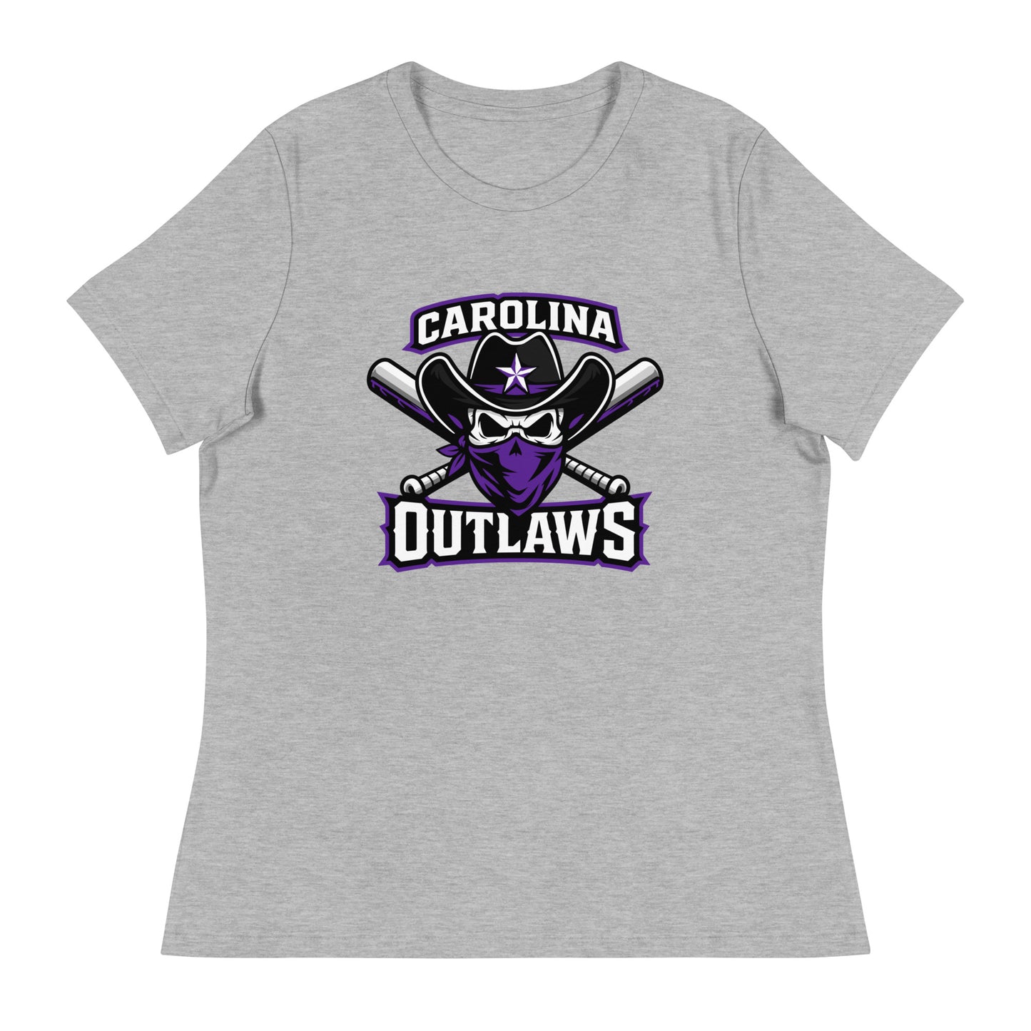 Performance | Women's Relaxed T Shirt | Carolina Outlaws Baseball | Crest Logo