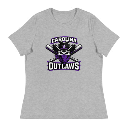 Performance | Women's Relaxed T Shirt | Carolina Outlaws Baseball | Crest Logo